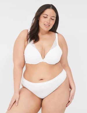 Dámské Bralettes Lane Bryant Boost Plunge With Lace Bílé | JQQ5479LL