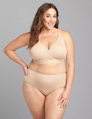 Dámské Bralettes Lane Bryant Comfort Bliss Lightly Lined No-Wire Béžový | QXR6434WM