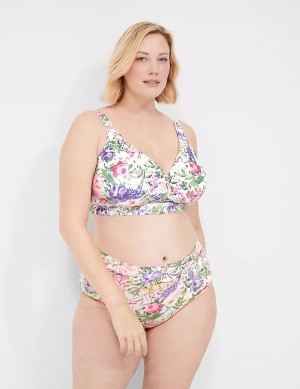 Dámské Bralettes Lane Bryant Comfort Bliss Lightly Lined No-Wire Bílé Viacfarebný | XTB1770HR