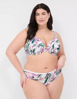 Dámské Bralettes Lane Bryant Cotton Boost Plunge Bílé | LAN8070EW