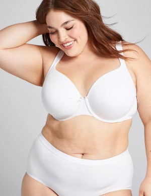 Dámské Bralettes Lane Bryant Cotton Lightly Lined Full Coverage Bílé | NUS2629CP