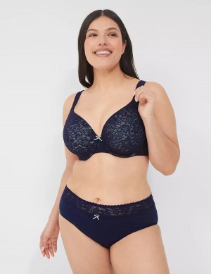 Dámské Bralettes Lane Bryant Cotton Lightly Lined Full Coverage With Lace Blankyt | RFV5675BM