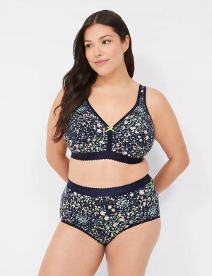 Dámské Bralettes Lane Bryant Cotton Lightly Lined No-Wire Černé | ADE8176PS