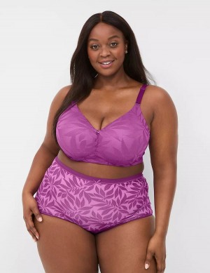 Dámské Bralettes Lane Bryant Invisible Lace Backsmoother Full Coverage No-Wire Fialové | XUD721HB