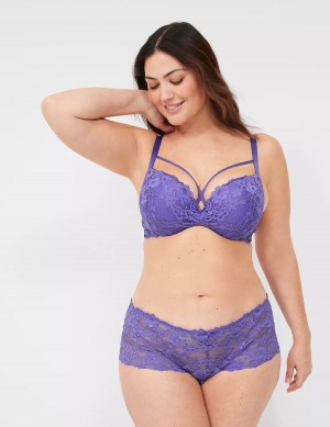 Dámské Bralettes Lane Bryant Lace Max Boost Plunge Fialové | DUM245SQ