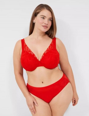 Dámské Bralettes Lane Bryant Lightly Lined Full Coverage With Lace Červené | VEL164PE