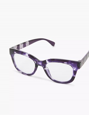 Dámské Brýle Lane Bryant Purple Animal Print Cateye Reading Fialové | XDT406CU