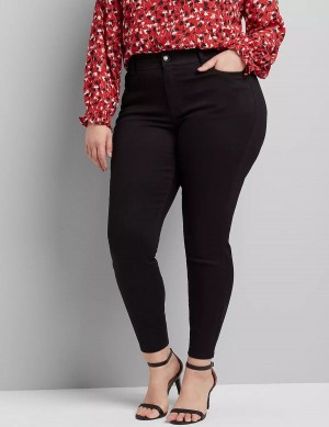 Dámské Džíny Lane Bryant Curvy Fit High-Rise Skinny Černé | PGF7817OT