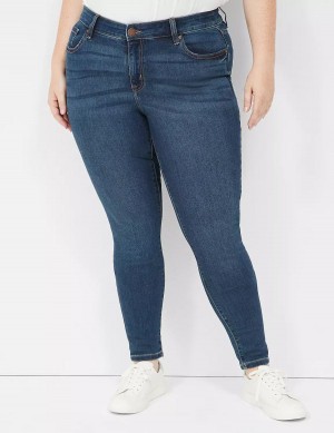 Dámské Džíny Lane Bryant Signature Fit Skinny Blankyt | ODD6421ZU