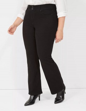 Dámské Džíny Lane Bryant Tighter Tummy High-Rise Boot Černé | UBT6489WR