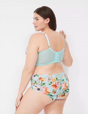 Dámské Drzé Kalhotky Lane Bryant Printed Lace-Trim Brief Tyrkysové | CKG9238MF