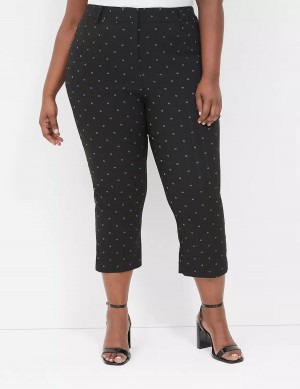 Dámské Kalhoty Lane Bryant 4-Season Slim Capri Černé | VWU8119XW