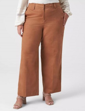 Dámské Kalhoty Lane Bryant Corduroy Trouser Hnědé | LGA2731TE