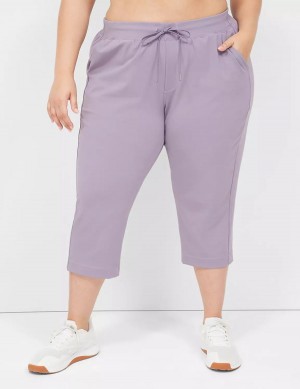 Dámské Kalhoty Lane Bryant LIVI Knit Capri Fialové Olivy Zelené | TAA4581RQ