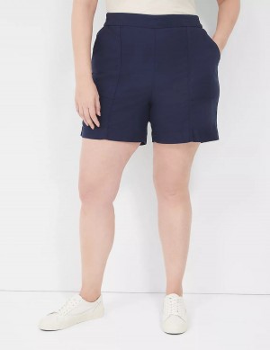 Dámské Kraťasy Lane Bryant Slub Pull-On Blankyt | ELS8463DI