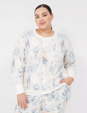 Dámské Mikiny Lane Bryant LIVI Crew-Neck French Terry Blankyt | VCQ4881CT