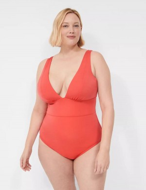 Dámské Plavky Lane Bryant No-Wire Plunge One-Piece Koralove | ZTN7643BF