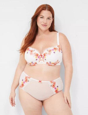 Dámské Podprsenka Balkonetová Lane Bryant Digital Print Lace Boost Bílé | QDH455DV