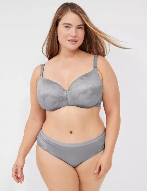 Dámské Podprsenka Balkonetová Lane Bryant Invisible Lace Backsmoother Lightly Lined Šedé | ABG465TU