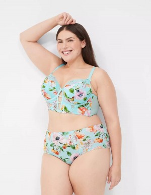 Dámské Podprsenka Balkonetová Lane Bryant Printed Boost Longline Tyrkysové | ZGC7359KZ