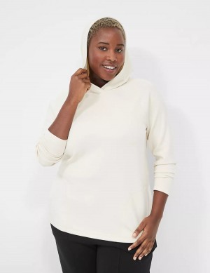 Dámské Pulovr Lane Bryant LIVI Hooded Journey Pullover Bílé | AKO5533DN