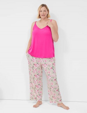 Dámské Pyžama Lane Bryant DreamyCool Cami & Block Pant PJ Set Růžové Růžové | FLT579GN