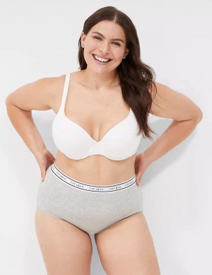 Dámské Slipy Lane Bryant Cotton Full With Wide Waistband Šedé | DXD5165MM