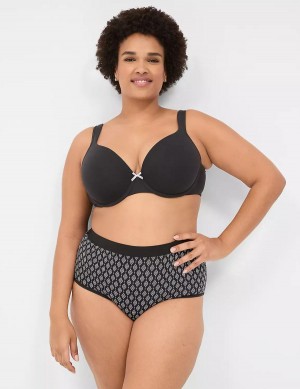 Dámské Slipy Lane Bryant Cotton Full With Wide Waistband Černé | UOK7770EH