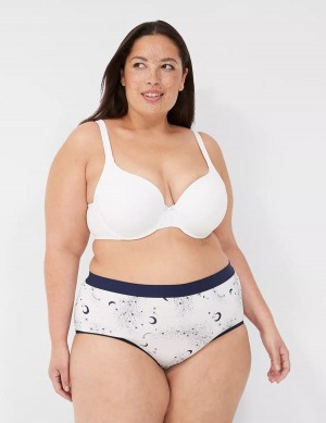 Dámské Slipy Lane Bryant Cotton Full With Wide Waistband Bílé | LFJ654FA