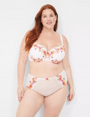 Dámské Slipy Lane Bryant Digital Print Lace Bílé | GTC6969YI