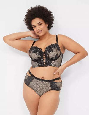 Dámské Slipy Lane Bryant Fishnet & Lace Černé | ZKL4656VO