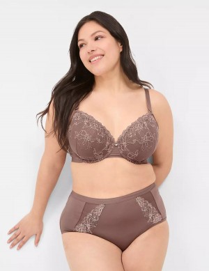 Dámské Slipy Lane Bryant Modern Romance Full Tmavě Šedé Hnědé | YUP7661RY