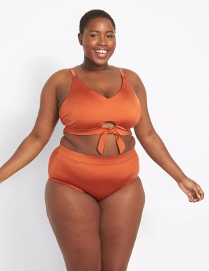 Dámské Slipy Lane Bryant Shimmer Swim Oranžové | FQY3762FQ