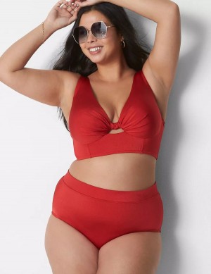 Dámské Slipy Lane Bryant Shimmer Swim Červené | DFM9995WW