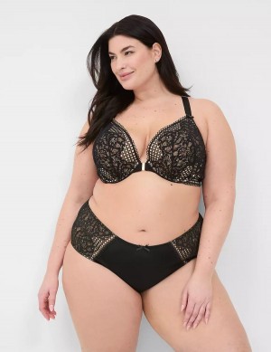 Dámské Slipy Lane Bryant Strappy-Back Brief Černé | TGM8544PN