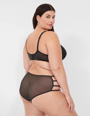 Dámské Slipy Lane Bryant Strappy Brief Černé | EWR3284SS