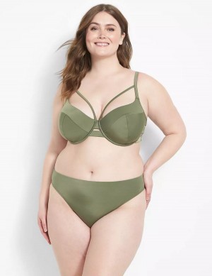 Dámské Slipy Lane Bryant Tanga Swim Tmavě Zelene | DNG707WW