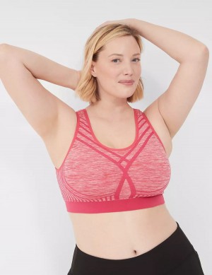 Dámské Sportovní Podprsenka Lane Bryant LIVI Wireless Medium-Impact Seamless Růžové | SEB967JH