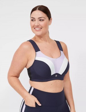 Dámské Sportovní Podprsenka Lane Bryant LIVI Max Support Wicking Underwire Tmavě Blankyt | XUT288EB