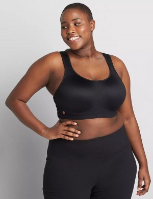 Dámské Sportovní Podprsenka Lane Bryant LIVI High-Impact Wicking Underwire Černé | EBU8910KB