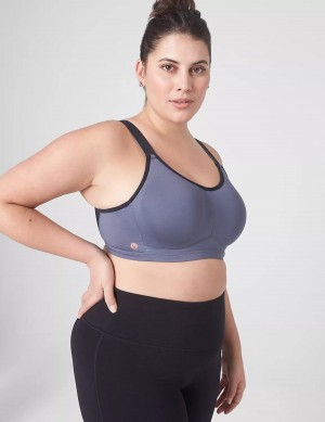 Dámské Sportovní Podprsenka Lane Bryant LIVI High-Impact Wicking Underwire Šedé Černé | SLP6783WQ