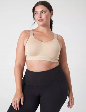 Dámské Sportovní Podprsenka Lane Bryant LIVI High-Impact Wicking Underwire Béžový | ISX3960SO