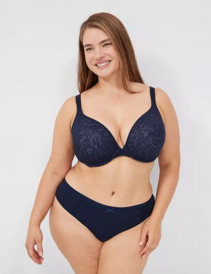 Dámské Tanga Kalhotky Lane Bryant Cotton With Lace Waist Blankyt | UDD6240OU