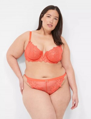 Dámské Tanga Kalhotky Lane Bryant Embroidered Červené Koralove | UWB7748PV