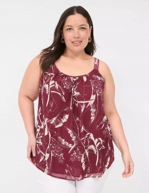 Dámské Tílko Lane Bryant Scoop-Neck Cami Vínové | GKM7975CF