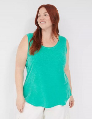 Dámské Tílko Lane Bryant Scoop-Neck Tyrkysové | RIH3540TD