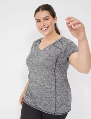 Dámské Tričko Lane Bryant LIVI Wicking Active Tee Černé | FKX5149VX