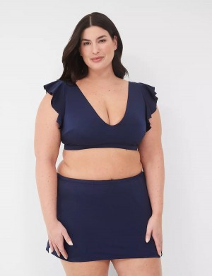 Dámské Vrchní díl Plavek Lane Bryant No-Wire Flutter-Sleeve Blankyt | XGV8993DA