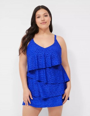 Dámské Vrchní díl Plavek Lane Bryant No-Wire Three-Tier Tankini Blankyt | IDS3793VO