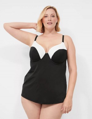 Dámské Vrchní díl Plavek Lane Bryant Underwire Balconette Tankini Černé | TZI5691NB